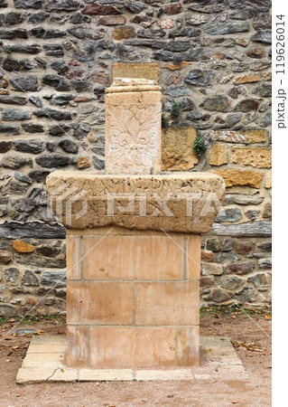 Royal milestone and marker between Paris and Lyon in l'Arbresle, France Royal milestone and marker between Paris and Lyon in l'Arbresle, France 119626014