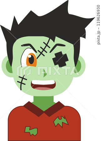 cartoon face of zombie cartoon 119626930