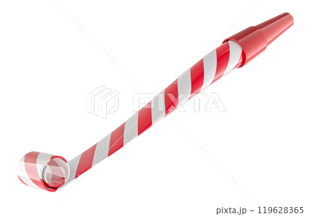 Party horn, colorful party blower whistle, 3D rendering 119628365