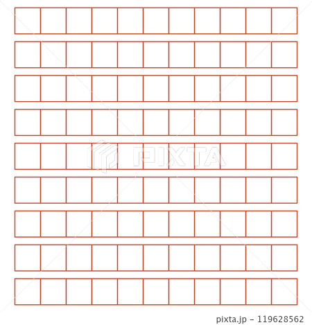 Workbook for writing hieroglyphs. Lined paper for printing. Geometric pattern for school. Realistic lined paper. Simulator for writing Chinese characters. Page of calligraphy exercises. Graph paper 119628562