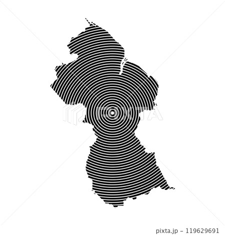 Guyana Map Illustration Icon 119629691