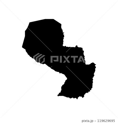 Paraguay Map Illustration Icon Paraguay Map Illustration Icon 119629695