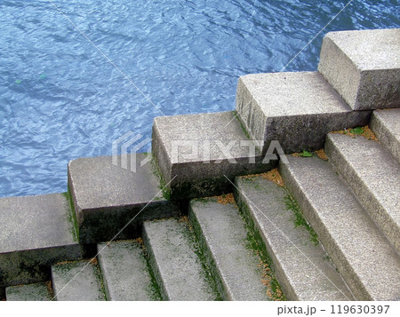 Water behind the stairs 119630397