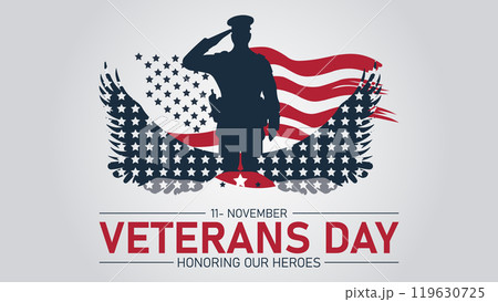 Veterans Day. honor heroes, Holiday concept. Template for background, banner, card, poster with text inscription. Veterans Day. honor heroes, Holiday concept. Template for background, banner, card, poster with text inscription. 119630725