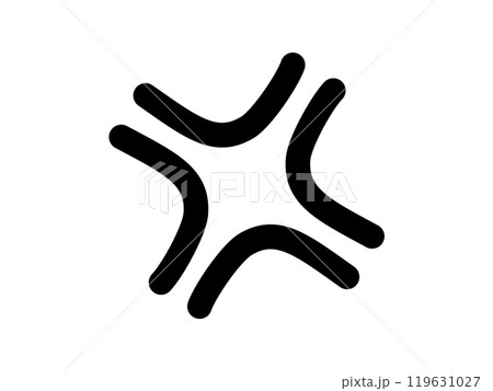 怒りマークのアイコン（黒） 119631027