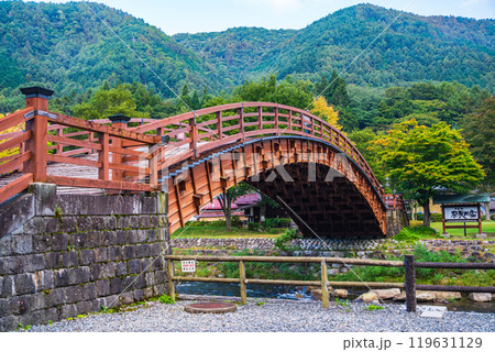 【長野県】奈良井宿・木曽の大橋　早朝 119631129