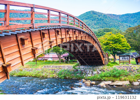 【長野県】奈良井宿・木曽の大橋　早朝 119631132