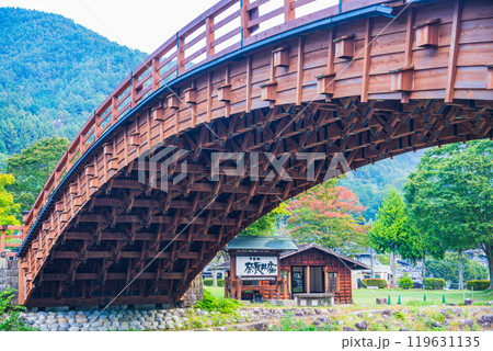 【長野県】奈良井宿・木曽の大橋　早朝 119631135