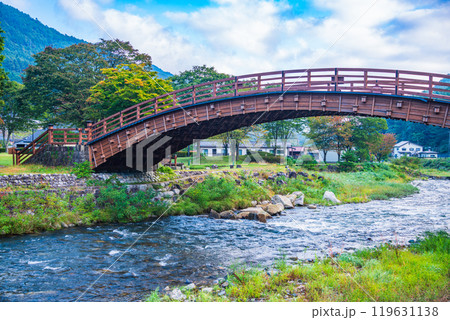 【長野県】奈良井宿・木曽の大橋 早朝 【長野県】奈良井宿・木曽の大橋 早朝 119631138
