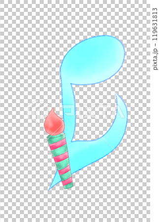 Musical note with candle 119631813
