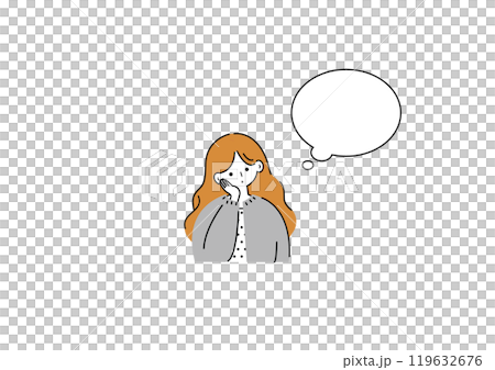 考え事をする女性 119632676