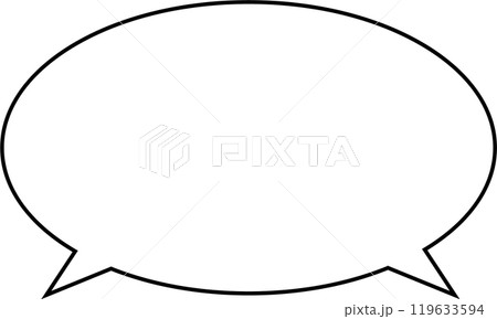 二つの細まる吹き出し 119633594