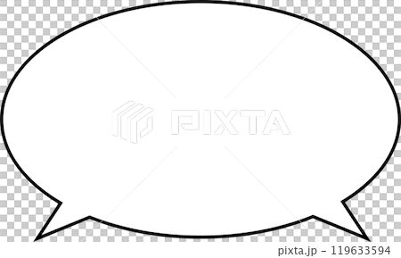 二つの細まる吹き出し 119633594