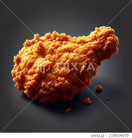 fried chicken on dark background 119634070