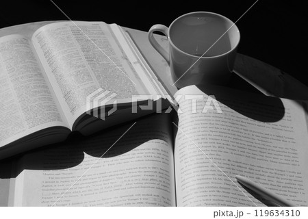 受験勉強と一服のイメージ素材 受験勉強と一服のイメージ素材 119634310