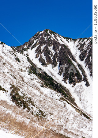 初夏の北アルプス槍ヶ岳の残雪期登山　西岳 119635060