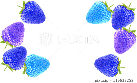 青いいちごの透過フレーム 119638252