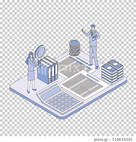 経理や会計業務のイメージイラスト 119638385