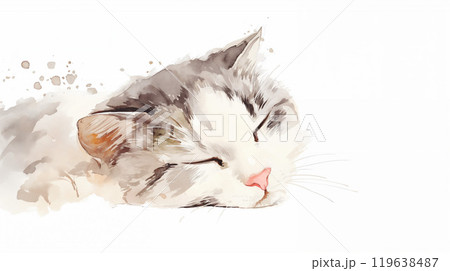 猫の寝顔 119638487