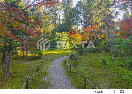 京都 臥雲山即宗院 紅葉に包まれた庭園 京都 臥雲山即宗院 紅葉に包まれた庭園 119638830