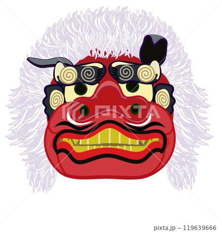 獅子舞の頭のイラスト 119639666