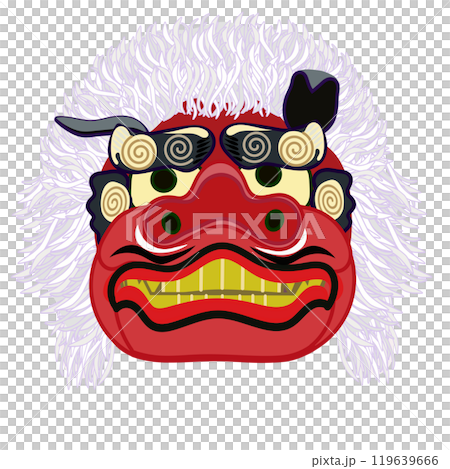 獅子舞の頭のイラスト 119639666