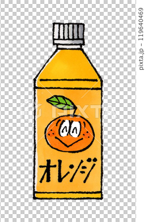 PET bottle of orange juice PET bottle of orange juice 119640469
