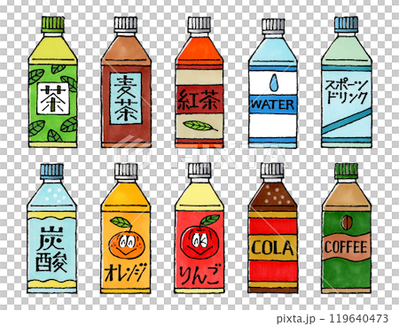 Plastic bottle drink set Plastic bottle drink set 119640473