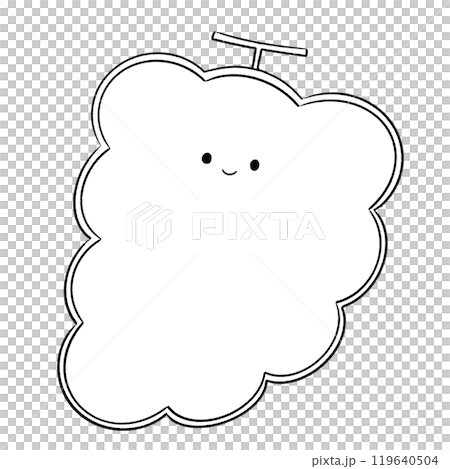 黑白葡萄框，可愛的臉孔 119640504