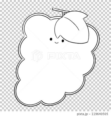 黑白葡萄框，可愛的臉孔 119640505