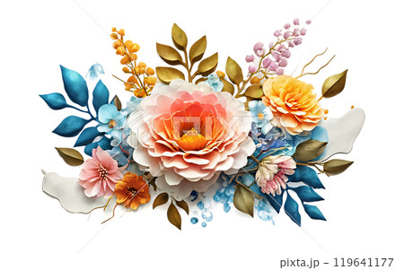 floral bouquet on transparent background 119641177