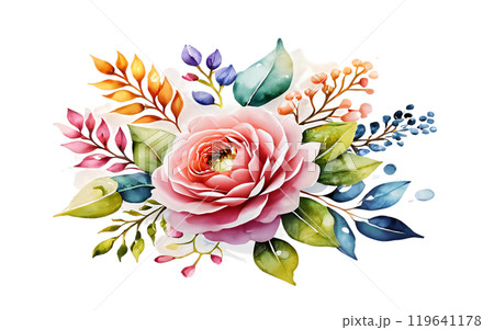 floral bouquet on transparent background 119641178