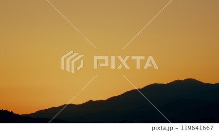 Fantastic Warm Sunrise And Over The Mountain. Range Of Mountain And Sunrise. Timelapse. Fantastic Warm Sunrise And Over The Mountain. Range Of Mountain And Sunrise. Timelapse. 119641667