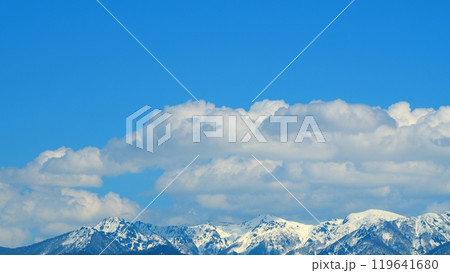 Winter Forest High In The Mountains. Blue Skies And Shadows Of Moving Clouds. Timelapse. Winter Forest High In The Mountains. Blue Skies And Shadows Of Moving Clouds. Timelapse. 119641680