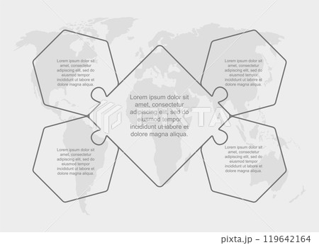 Four option infographic, puzzle template Four option infographic, puzzle template 119642164