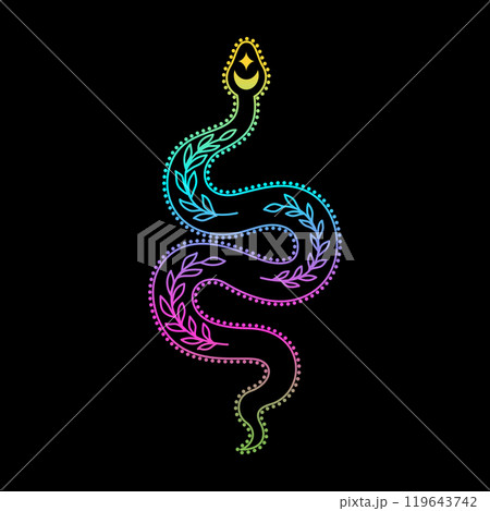 Mystic snake in linear style Mystic snake in linear style 119643742