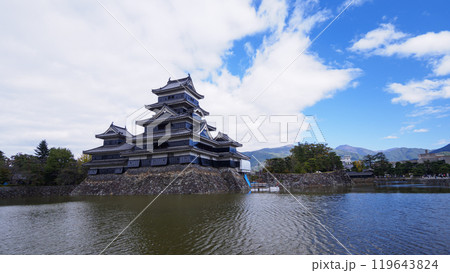 松本城の長野県の松本市 松本城の長野県の松本市 119643824