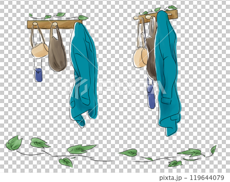 Wall hanging with things on it 119644079