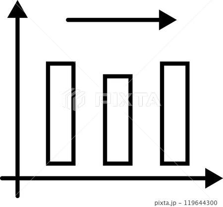 上昇も下降もしないフラットなグラフ 119644300