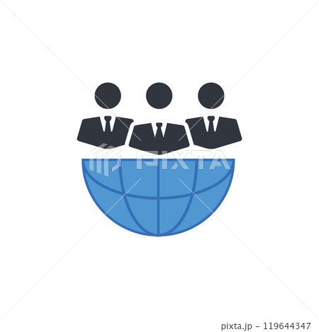 Businesspeople pyramid structure 119644347