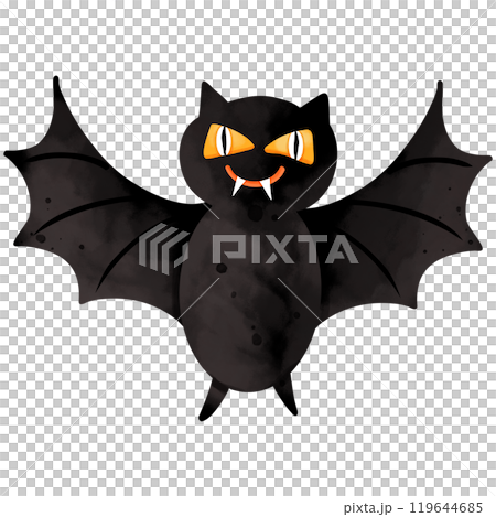 Watercolor painting of a bat for use as an...のイラスト素材 [119644685] - PIXTA