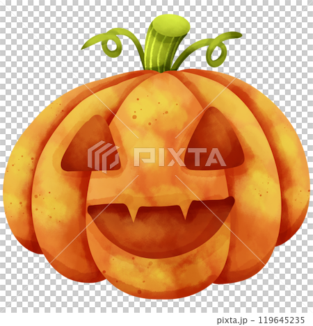 Watercolor painting of a Halloween pumpkin ghost for illustration purposes 3 Watercolor painting of a Halloween pumpkin ghost for illustration purposes 3 119645235