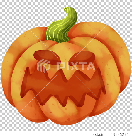 Watercolor painting of a Halloween pumpkin ghost for illustration purposes 2 Watercolor painting of a Halloween pumpkin ghost for illustration purposes 2 119645254