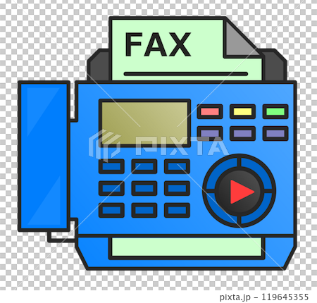 Illustration of a telephone that sends text and faxes Illustration of a telephone that sends text and faxes 119645355