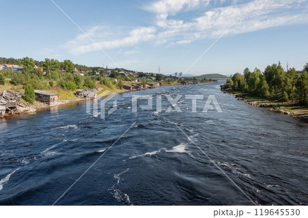 River in north of Russia, summer time River in north of Russia, summer time 119645530