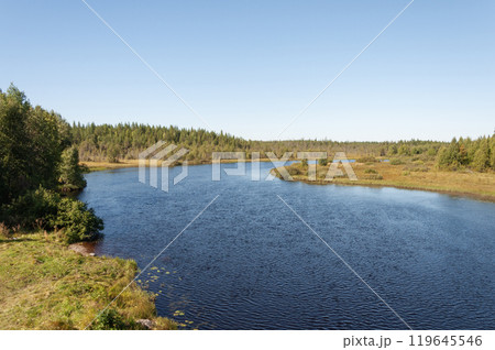 Tunguda River in north of Russia, summer Tunguda River in north of Russia, summer 119645546