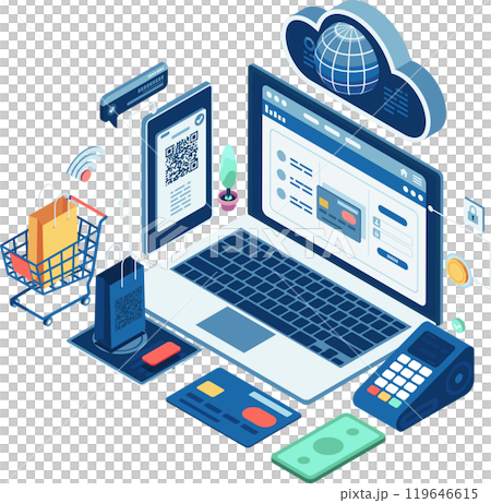Isometric E-commerce Payment Gateway 119646615
