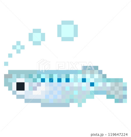 ドット絵 生き物イラスト みゆきメダカ 119647224