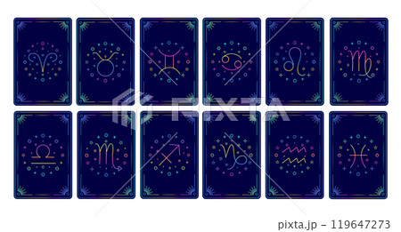 Collection of tarot cards  119647273