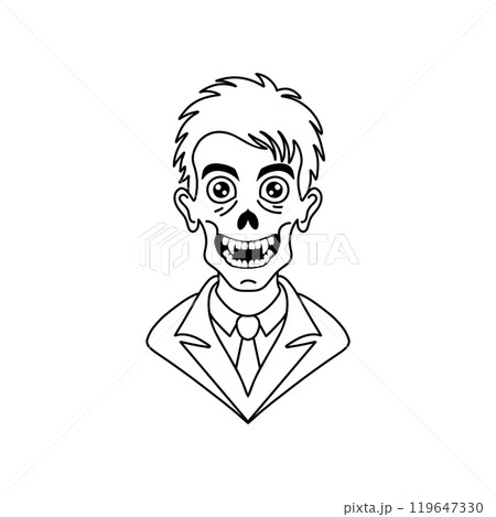 Funny zombie in doodle style  119647330